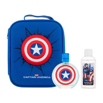 Marvel Captain America dárková kazeta toaletní voda 100 ml + sprchový gel 100 ml + kosmetická taštička pro děti