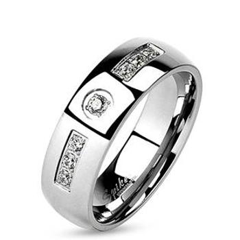 Šperky4U OPR0094 Dámský ocelový prsten - velikost 57 - OPR0094-6-57