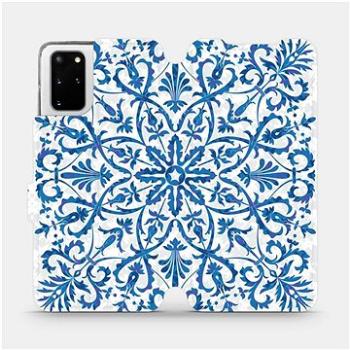Flipové pouzdro na mobil Samsung Galaxy S20 Plus - ME01P Modré květinové vzorce (5903516170524)