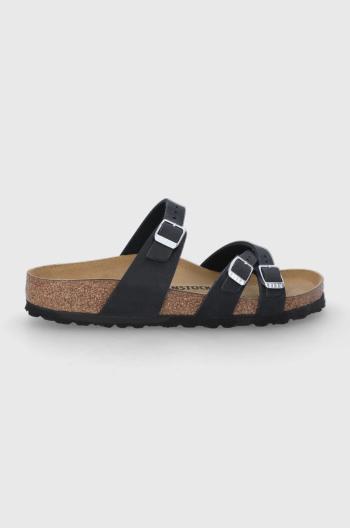 Semišové pantofle Birkenstock Franca dámské, černá barva