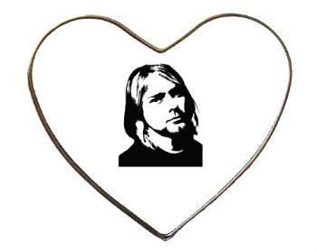 Magnet srdce kov Kurt Cobain