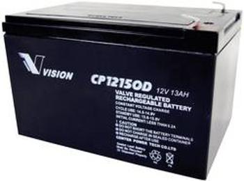 Olověný akumulátor Vision Akkus CP12150D CP12150D, 13 Ah, 12 V