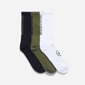 Ponožky Miltype Peace Sports Socks 3-pack 9890 BLACK / OLIVE / WHITE