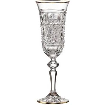 Bohemia Crystal Sada sklenic na šampaňské 2 ks 150 ml FELICIE LINE GOLD (8597451257098)