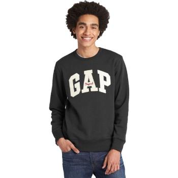 GAP CREWNECK LOGO Pánská mikina, tmavě šedá, velikost