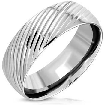Šperky4U Ocelový prsten, šíře 8 mm - velikost 55 - OPR1795-8-55