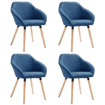 Jídelní židle 4 ks modré textil (278411)