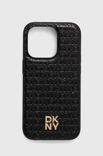 Obal na telefon Dkny iPhone 14 Pro 6.1 černá barva, DKHMP14LPSHRPSK