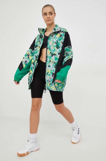 Větrovka adidas by Stella McCartney zelená barva, přechodná, oversize