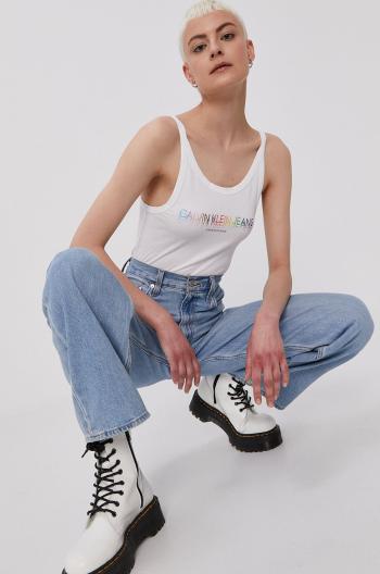 Top Calvin Klein Jeans dámský, bílá barva