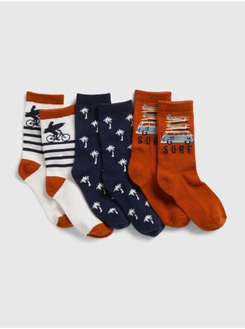 Barevné  dětské ponožky basic crew socks, 3 páry