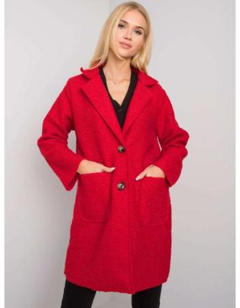 Dámský kabát s kapsami Polli OCH BELLA červený 