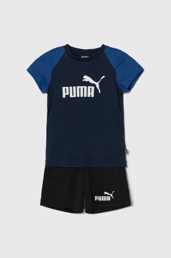 Dětská souprava Puma Short Polyester Set B tmavomodrá barva