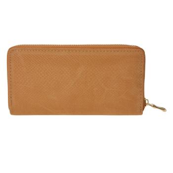 Okrová peněženka se vzorem - 19*10 cm JZWA0068KH