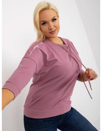 Dámská halenka plus size s 3/4 rukávy CECILIA růžová