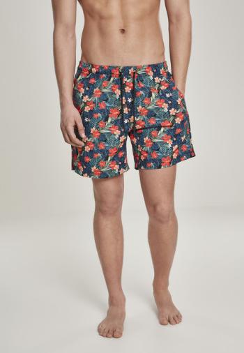 Urban Classics Pattern?Swim Shorts blk/tropical - 4XL