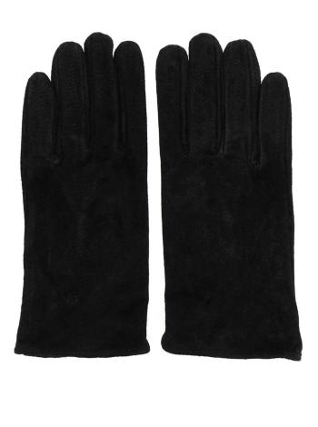 Černé kožené rukavice Pieces Comet