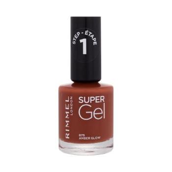 Rimmel London Super Gel STEP1 12 ml lak na nehty pro ženy 075 Amber Glow