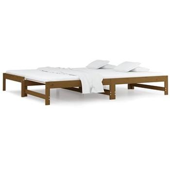 Výsuvná postel medově hnědá 2× (90 × 190 cm) masivní borovice, 820440 (820440)