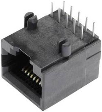 RJ45 konektor BEL Stewart Connectors SS64100-018F - zásuvka, vestavná horizontální RJ48 počet pólů: 10P10C, černá, 1 ks