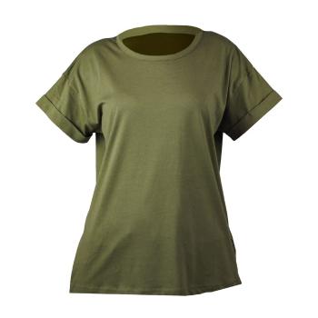 Mantis Volné dámské tričko s krátkým rukávem - Světlá olivová | S