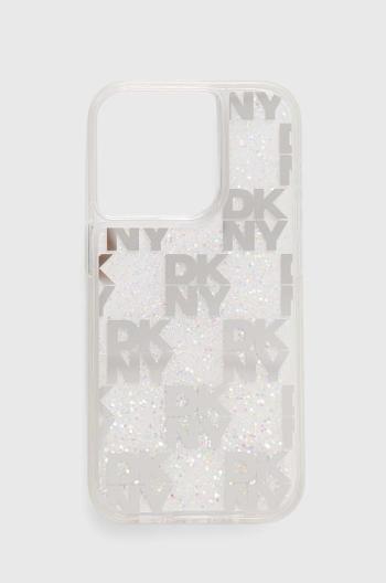 Obal na telefon Dkny iPhone 15 Pro 6.1" bílá barva, DKHCP15LLCPEPT