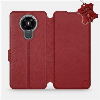 Flipové pouzdro na mobil Nokia 3.4 - Tmavě červené - kožené -   Dark Red Leather (5903516408627)