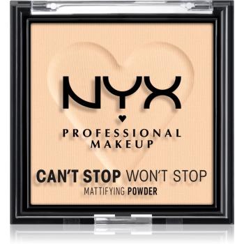 NYX Professional Makeup Can't Stop Won't Stop Mattifying Powder matující pudr odstín 02 Light 6 g