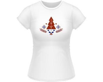 Dámské tričko Classic minimalistický vánoční strom