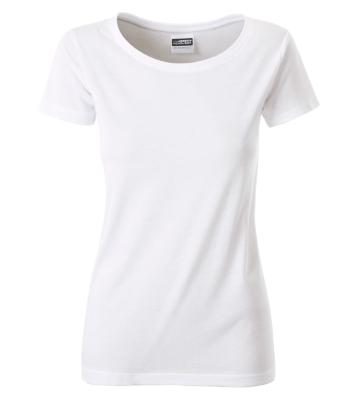 James & Nicholson Klasické dámské tričko z biobavlny 8007 - Bílá | L
