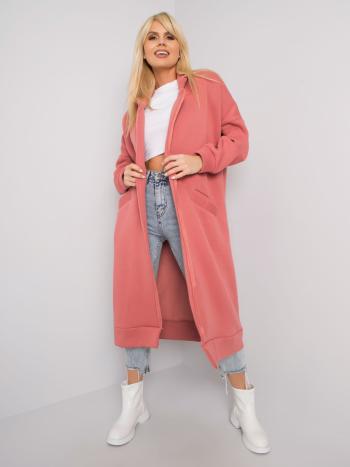 RŮŽOVÝ MIKINOVÝ DLOUHÝ KARDIGAN FA-NA-7404.37X-DARK PINK Velikost: ONE SIZE