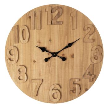 Velké dřevěné nástěnné hodiny Urilla – Ø 70*5 cm / 1*AA 5KL0180