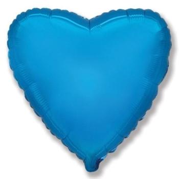 Balón foliový 45 cm Srdce modré - Flexmetal