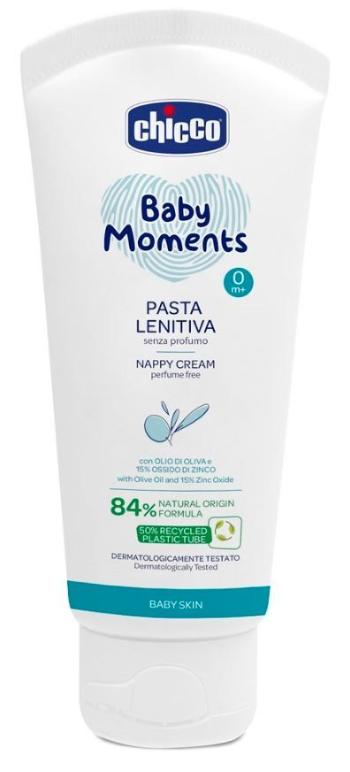 Chicco zklidňující krém na dětský zadeček bez parfemace Baby Moments 84 % přírodních složek 100 ml