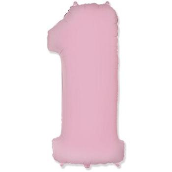 Balón foliový číslice světle růžová 102 cm - 1 (8435102305623)