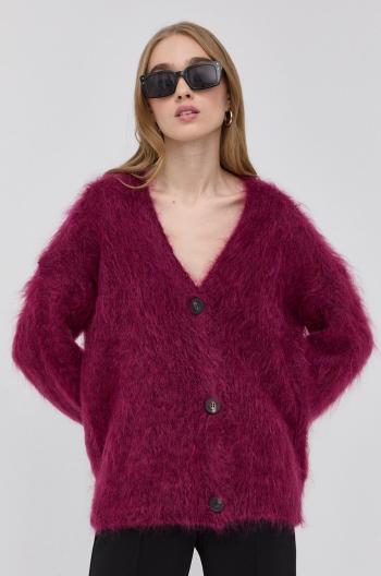 Vlněný svetr Hugo dámský, fialová barva, hřejivý