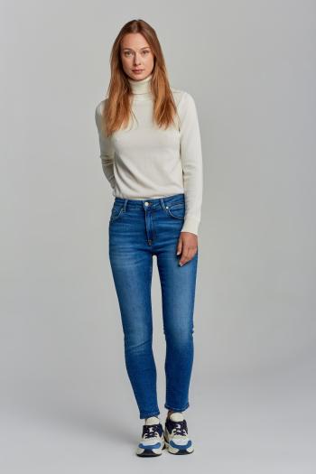 DŽÍNY GANT D1. FARLA CROPPED JEANS modrá 33