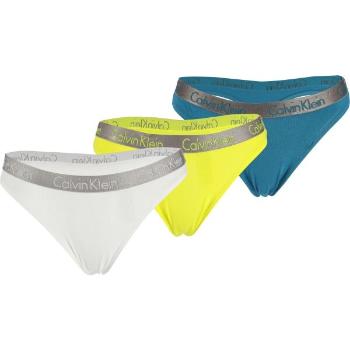 Calvin Klein THONG 3PK Dámské kalhotky, bílá, velikost S