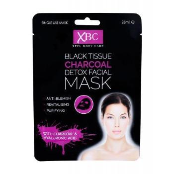 Xpel Body Care Black Tissue Charcoal Detox Facial Mask 28 ml pleťová maska pro ženy na smíšenou pleť; na mastnou pleť; na problematickou pleť s akné