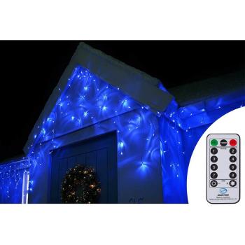 LED krápníky - 22,5m, 500LED, 8 funkcí, ovladač, IP44, modrá