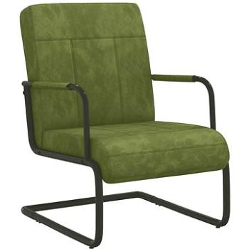 Konzolová židle světle zelená samet, 325791 (325791)