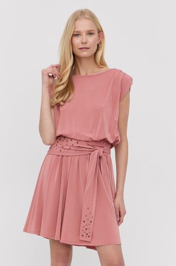Šaty MAX&Co. růžová barva, mini, áčková