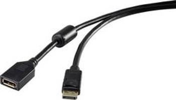 DisplayPort prodlužovací kabel Renkforce [1x zástrčka DisplayPort - 1x zásuvka DisplayPort] černá 1.80 m