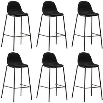 Barové židle 6 ks černé textil, 279665 (279665)