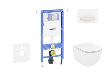 GEBERIT Duofix Modul pro závěsné WC s tlačítkem Sigma50, alpská bílá + Ideal Standard Tesi WC a sedátko, Aquablade, SoftClose 111.355.00.5 NU8