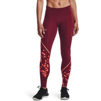 Under Armour FLY FAST 2.0 PRINT TIGHT Dámské legíny, vínová, velikost M