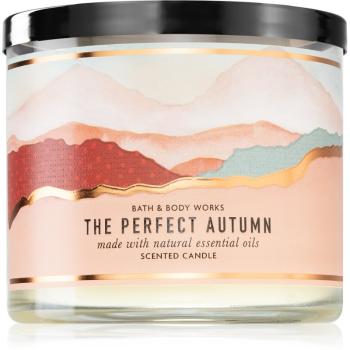 Bath & Body Works The Perfect Autumn vonná svíčka s esenciálními oleji 411 g