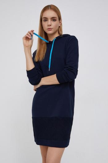 Šaty Armani Exchange tmavomodrá barva, mini, jednoduché