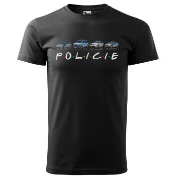 Tričko Policie (Velikost: 2XL, Typ: pro muže, Barva trička: Černá)