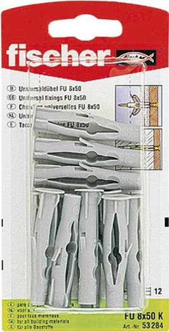 Univerzální hmoždinka Fischer FU 8 x 50 K 53284, Vnější délka 50 mm, Vnější Ø 8 mm, 12 ks